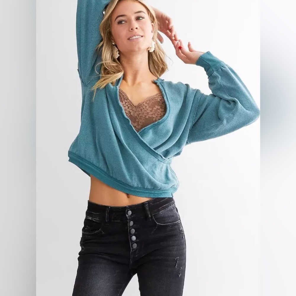 Free People Anyway Tee Deep Teal NWOT